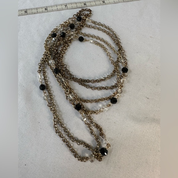 Group of three goldtone neutral style necklaces LOFT and vintage - Picture 6 of 8